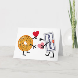 Bagel-u. Frischkäse - niedliche Feiertagskarte