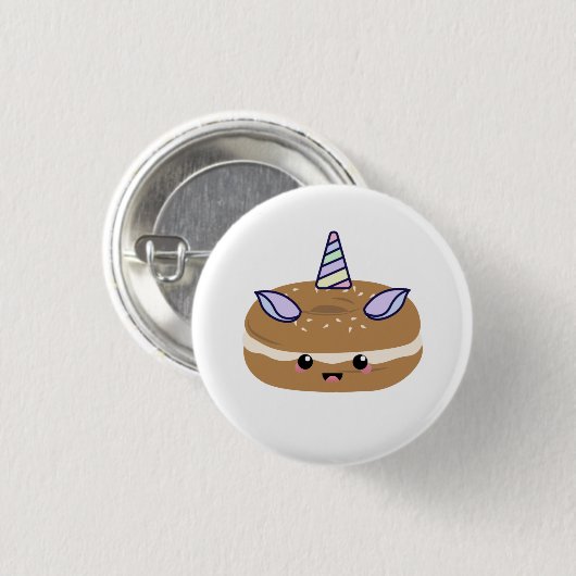 Bagel Unicorn Bagel Buddies Button (Vorne & Hinten)
