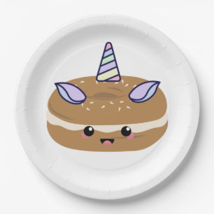 Bagel Unicorn Bagel Buddies Papierplatte Pappteller