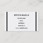 Bagel! Visitenkarte (Rückseite)