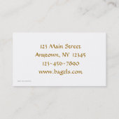 Bagel-Visitenkarte Visitenkarte (Rückseite)