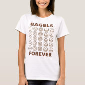 Bagels Forever Minimal Icon Design T-Shirt (Vorderseite)