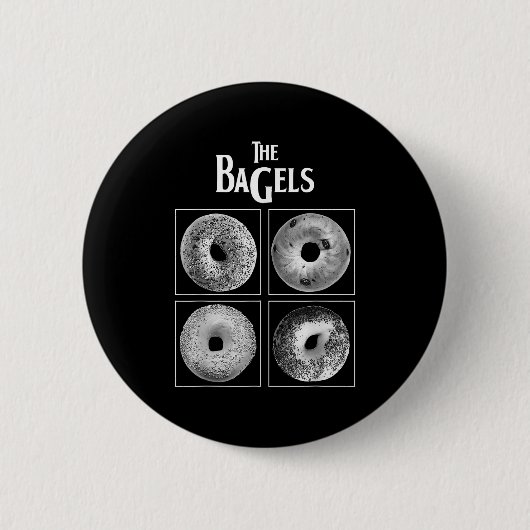 Bagels Funny Bagel Feinschmecker Lover Bäckerei F Button (Vorderseite)