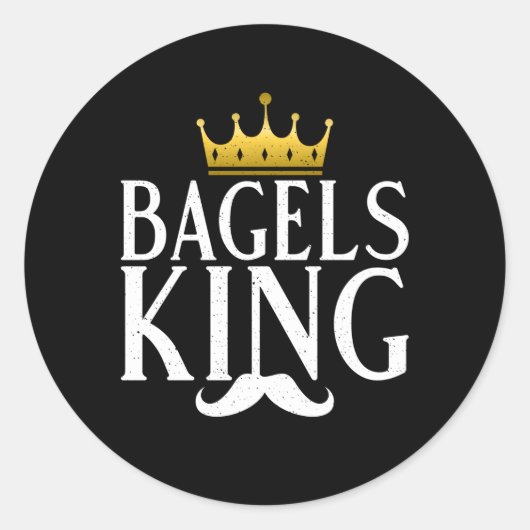 Bagels King Bagel Runder Aufkleber (Vorderseite)