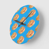 Bagels machen alles besser als jüdisches Deli Runde Wanduhr (Winkel)