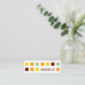 BAGELS-Mod-Quadrate Mini Visitenkarte (Stehend Vorderseite)