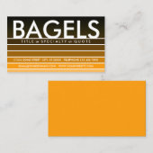 BAGELS orange Farbswatch Visitenkarte (Vorne/Hinten)