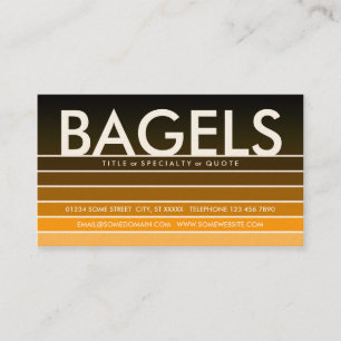BAGELS Orange Swatch Visitenkarte
