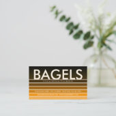 BAGELS Orange Swatch Visitenkarte (Stehend Vorderseite)