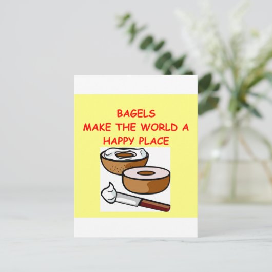 Bagels Postkarte (Stehend Vorderseite)