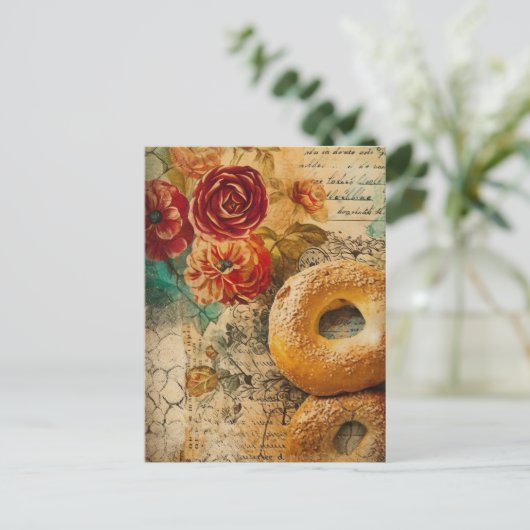 Bagels Postkarte (Stehend Vorderseite)