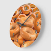 Bagels Theme Kitchen Clocks Große Wanduhr (Winkel)