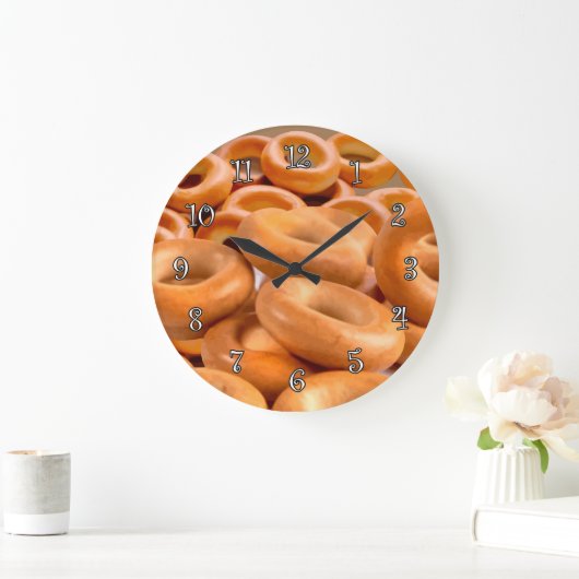 Bagels Theme Kitchen Clocks Große Wanduhr (Zuhause)
