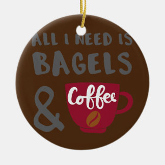 Bagels und Coffee Bagel Lover Keramik Ornament