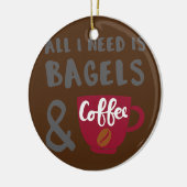 Bagels und Coffee Bagel Lover Keramik Ornament (Links)