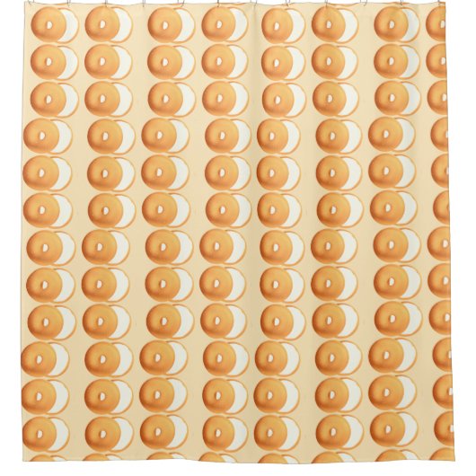 Bagels und Creme Duschvorhang (Vorderseite)