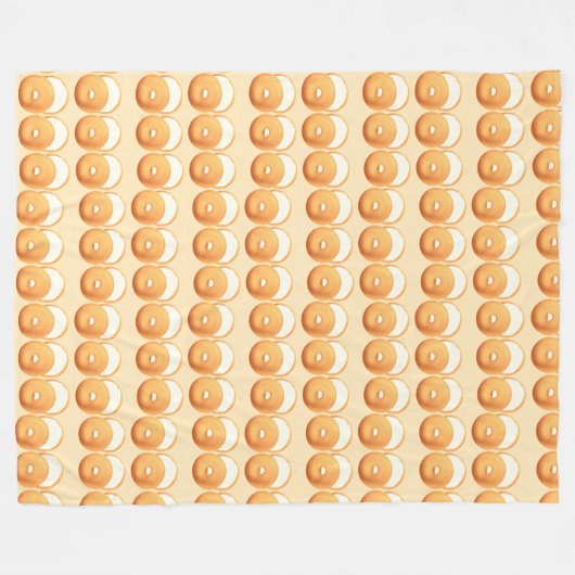 Bagels und Creme Fleecedecke (Vorderseite (Horizontal))