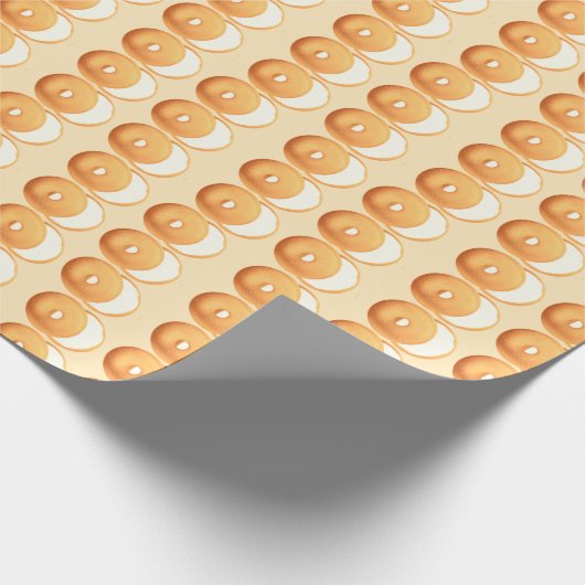Bagels und Creme Geschenkpapier (Ecke)