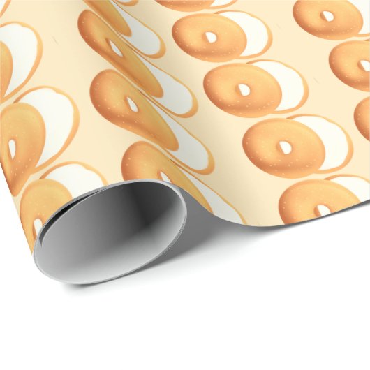 Bagels und Creme Geschenkpapier (Rolleneckpunkt)