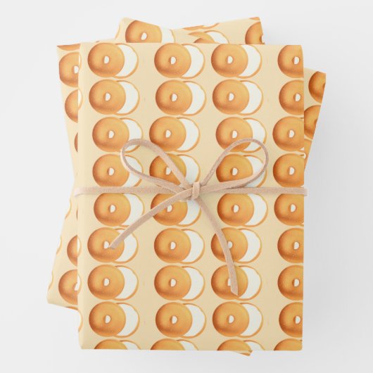Bagels und Creme Geschenkpapier Set (Beispiel)