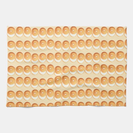 Bagels und Creme Geschirrtuch (Horizontal)