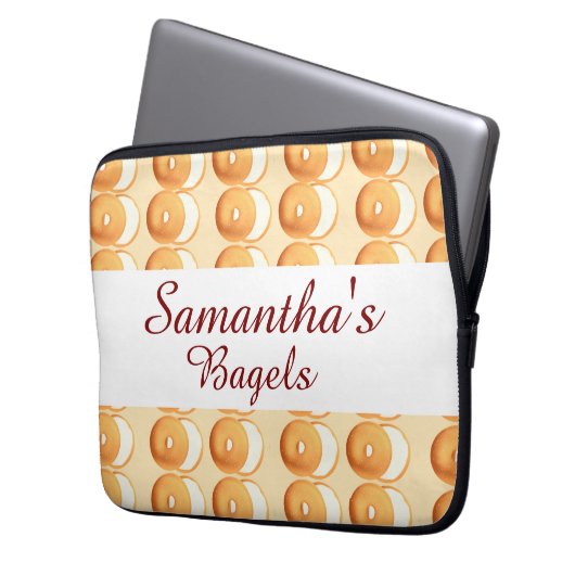 Bagels und Creme Laptopschutzhülle (Vorderseite Links)