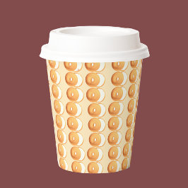 Bagels und Creme Pappbecher