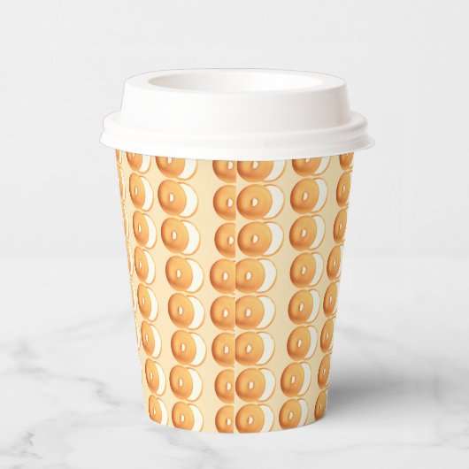 Bagels und Creme Pappbecher (Rechts)