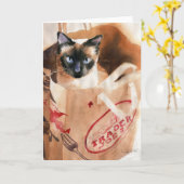 Bagged Applehead Siamese Karte (Gelbe Blume)