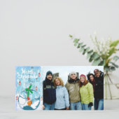 Bagged Fish Funny Snowflake Frohe Weihnachten (Stehend Vorderseite)