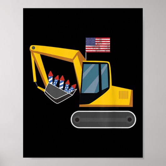 Bagger 4. Juli Unabhängigkeitstag schwere Ausrüstu Poster (Vorne)