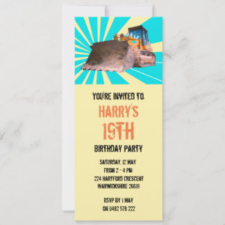 Bagger als geplant einladung