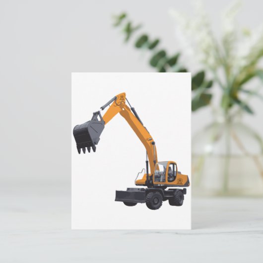 Bagger-Bagger Postkarte (Stehend Vorderseite)