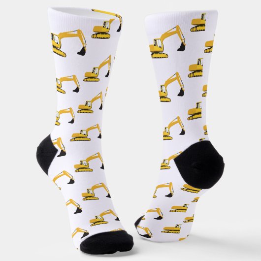 Bagger Bauwagen Socken (Gewinkelt)