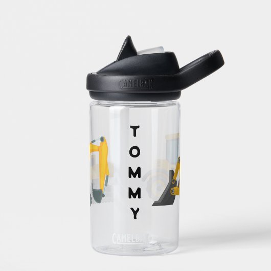 Bagger Bulldozer Personalisiert Trinkflasche (Links)