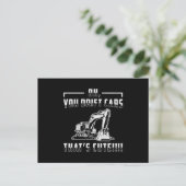 Bagger Drift Cars Niedlich Dig Construction Worker Postkarte (Stehend Vorderseite)