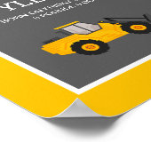 Bagger-Dumpster-Konstruktion Baby-Geburtsstatistik Poster (Ecke)