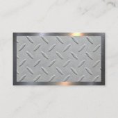 Bagger | Erdbewegung | Metallstahl Visitenkarte (Rückseite)