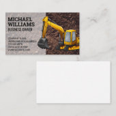 Bagger | Erdbewegungsfahrzeug Visitenkarte (Vorne/Hinten)