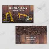 Bagger | Erdbewegungsfahrzeuge | Konstruktion Visitenkarte (Vorne/Hinten)