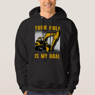 Bagger Ex dein Loch ist mein Ziellager Hoodie