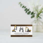 Bagger für Baufahrzeuge | Buildlogo Visitenkarte (Stehend Vorderseite)