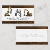 Bagger für Baufahrzeuge | Buildlogo Visitenkarte (Vorne/Hinten)