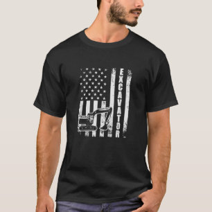 Bagger für schwere Geräte Funny USA Ameri T-Shirt