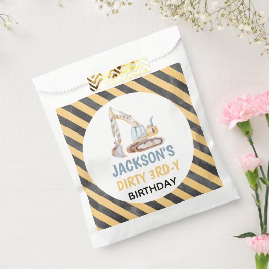 Bagger Gelb Konstruktion Dirty 3rdy Geschenktütchen (Versiegelt)