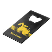 Bagger Geldbeutel Flaschenöffner (Vorderseite Schrägansicht)