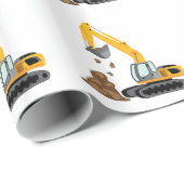 Bagger Geschenkpapier (Rolleneckpunkt)