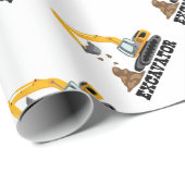 Bagger Geschenkpapier (Rolleneckpunkt)