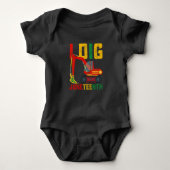 Bagger I Dig Juneteenth Kinder Baby Strampler (Vorderseite)