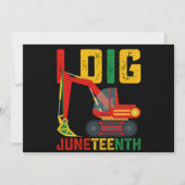 Bagger I Dig Juneteenth Kinder Einladung (Vorderseite)